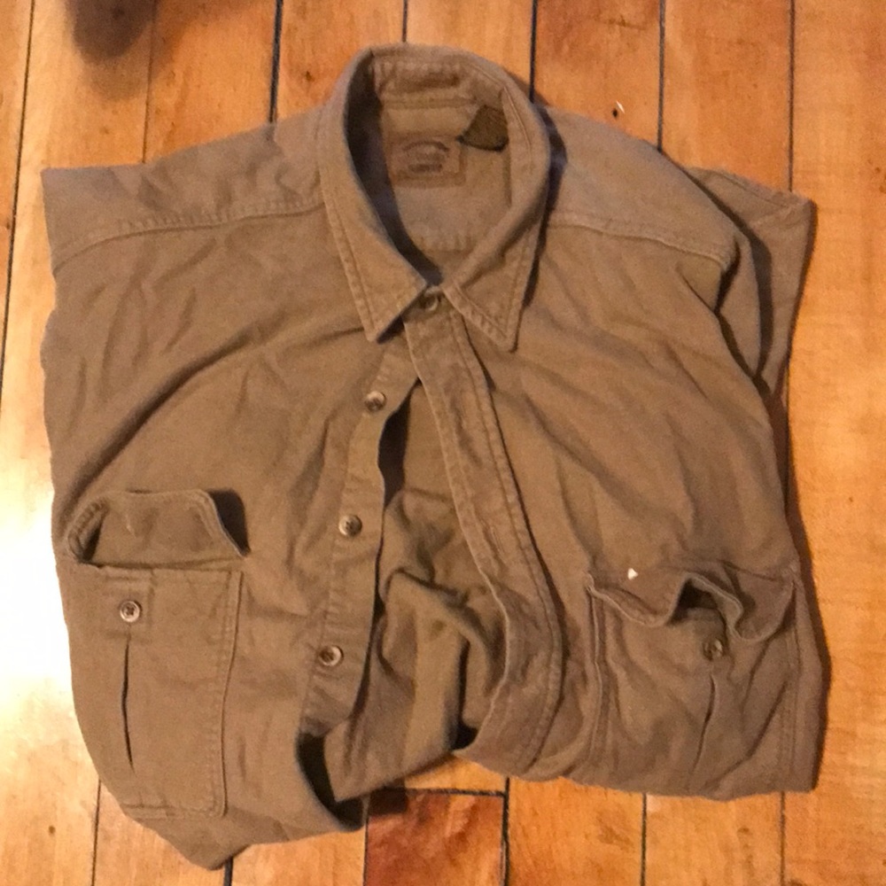 St. John’s Bay Tan Flannel Shirt